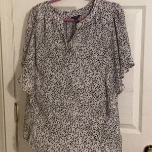 Chaps leopard print skirt set